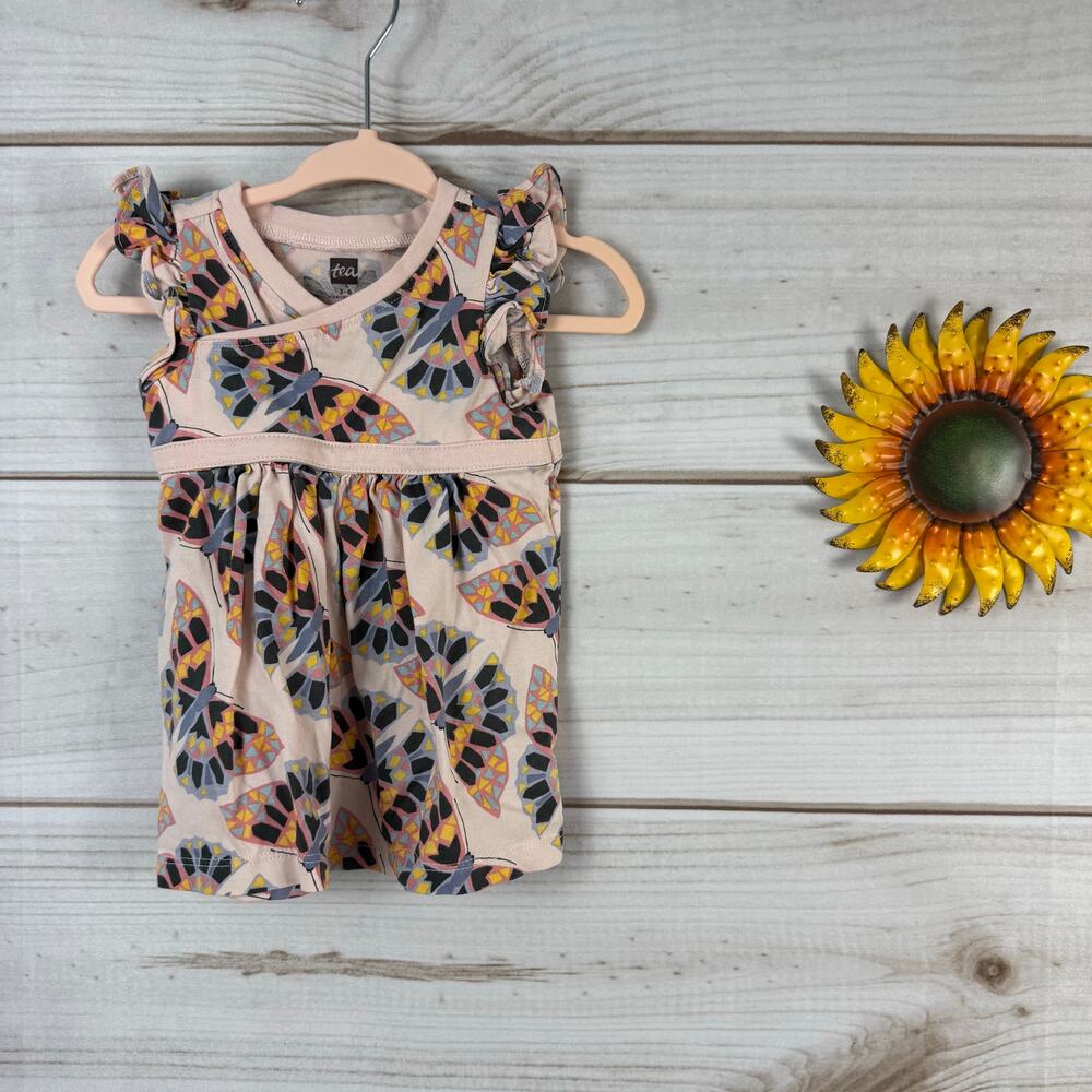 tea collection baby butterfly dress 3-6M